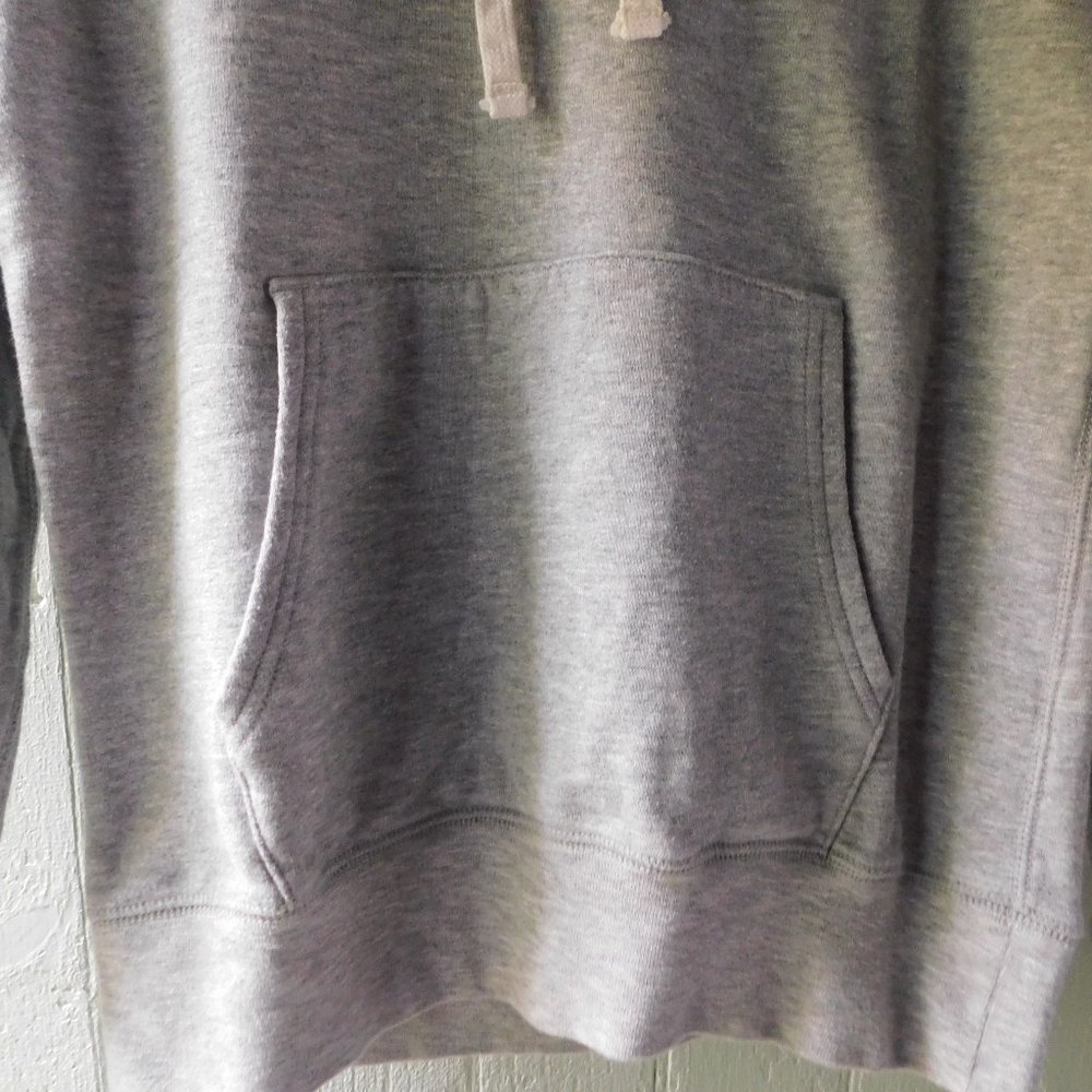 Basic Grey Drawstring Hoodie Sweatshirt - image 4